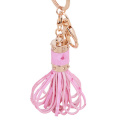 Genuine leather keychain/leather tassel keychain for bag charms